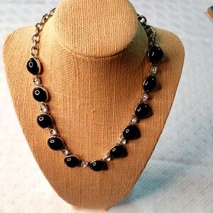 WHBM Black and Silver Necklace CHOKER